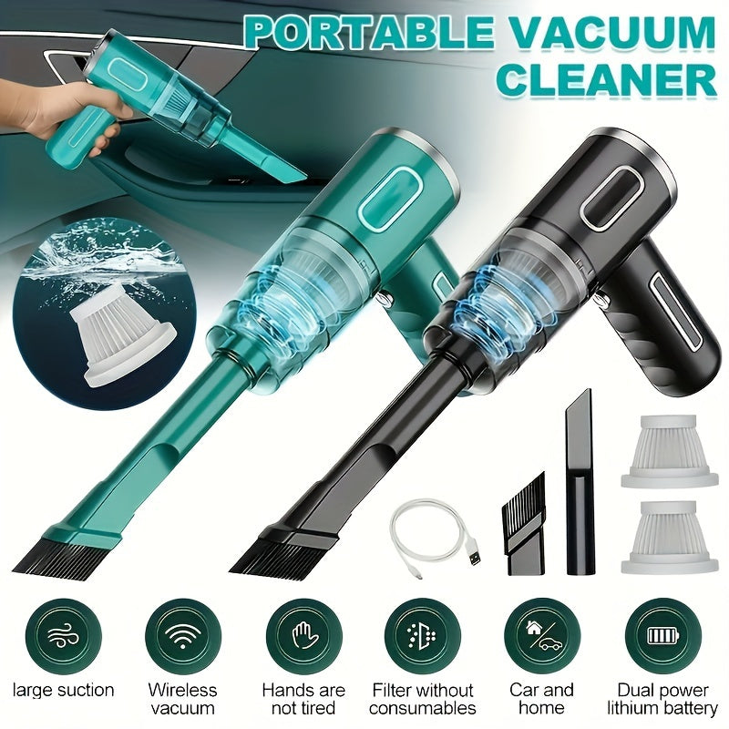 Rechargeable Handheld Vacuum Cleaner for Car and Home Wireless Portable Lightweight 2000mAh
