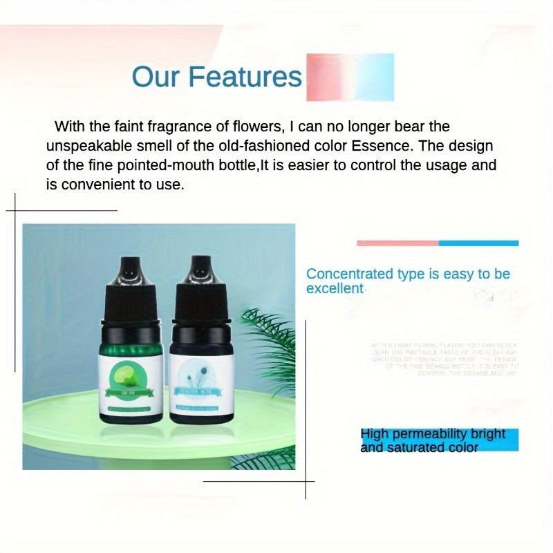 24-Color Set of Concentrated Resin Colorant for DIY Crafts 5ml