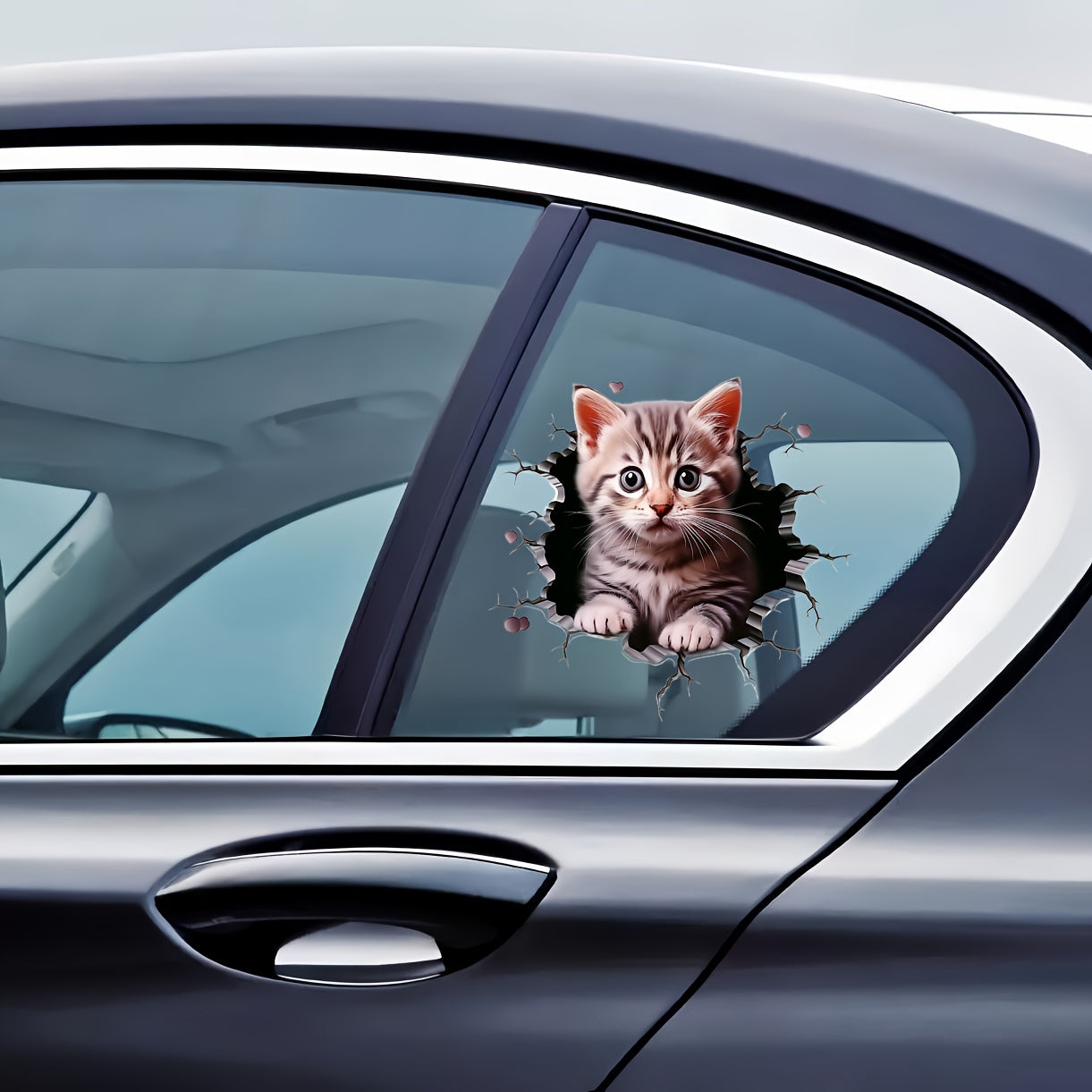 Adhesivo de patrón de gato para coche, resistente a los arañazos, decoración para ventanas de auto, motocicleta, SUV