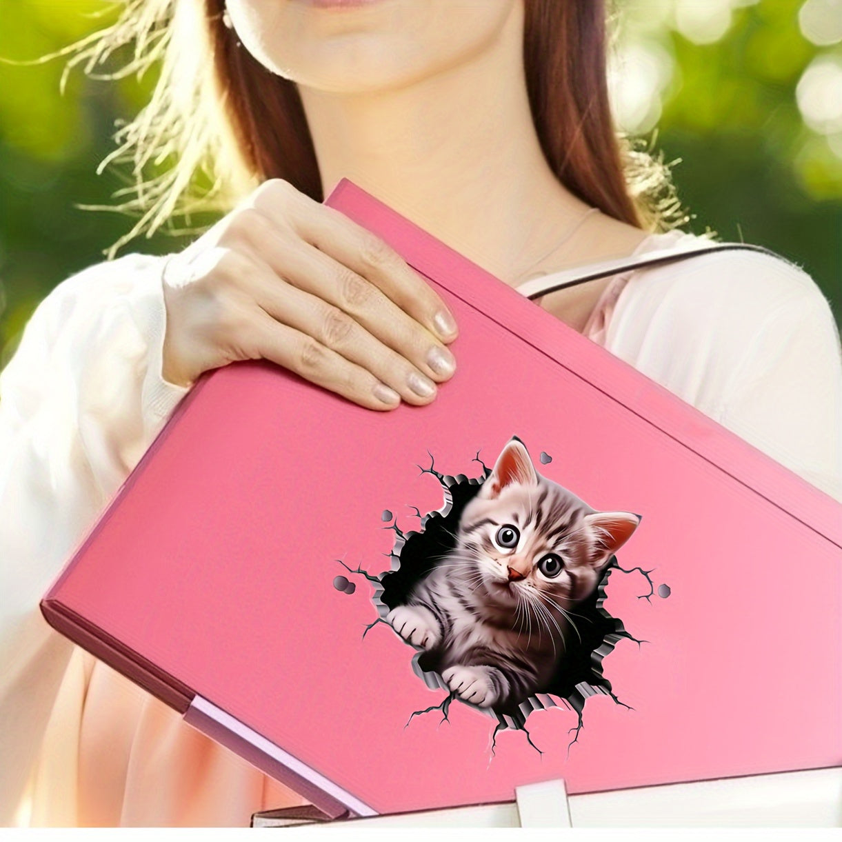 Adhesivo de patrón de gato para coche, resistente a los arañazos, decoración para ventanas de auto, motocicleta, SUV