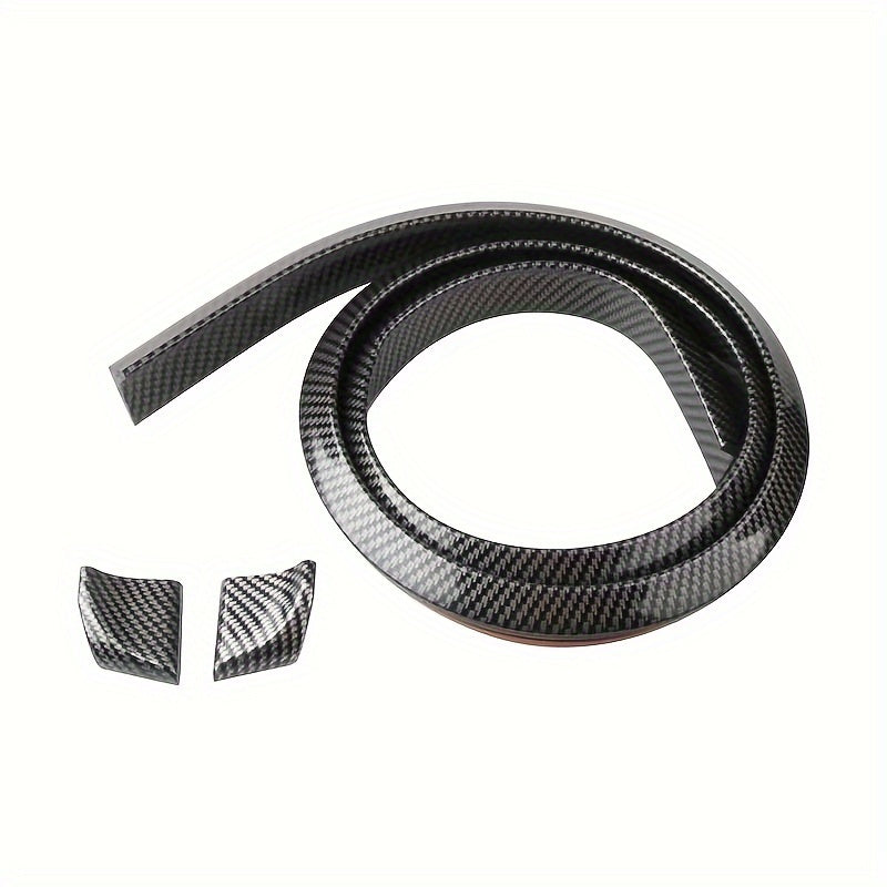 Universal Carbon Fiber Look Rear Wing Spoiler No Drill Soft Rubber Car Decoration