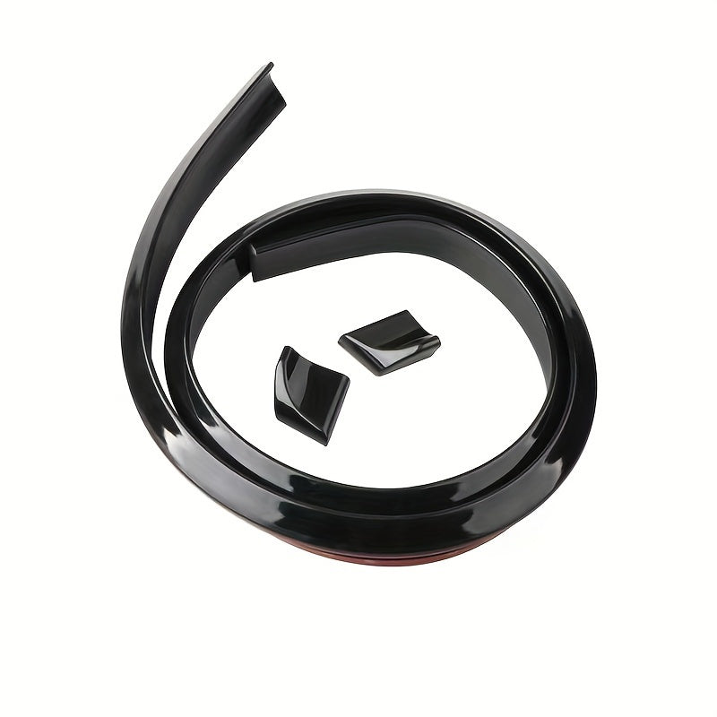 Universal Carbon Fiber Look Rear Wing Spoiler No Drill Soft Rubber Car Decoration