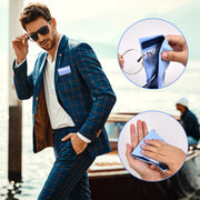 Set of 12 Men's Cotton Plaid Handkerchiefs Pocket Squares Reusable