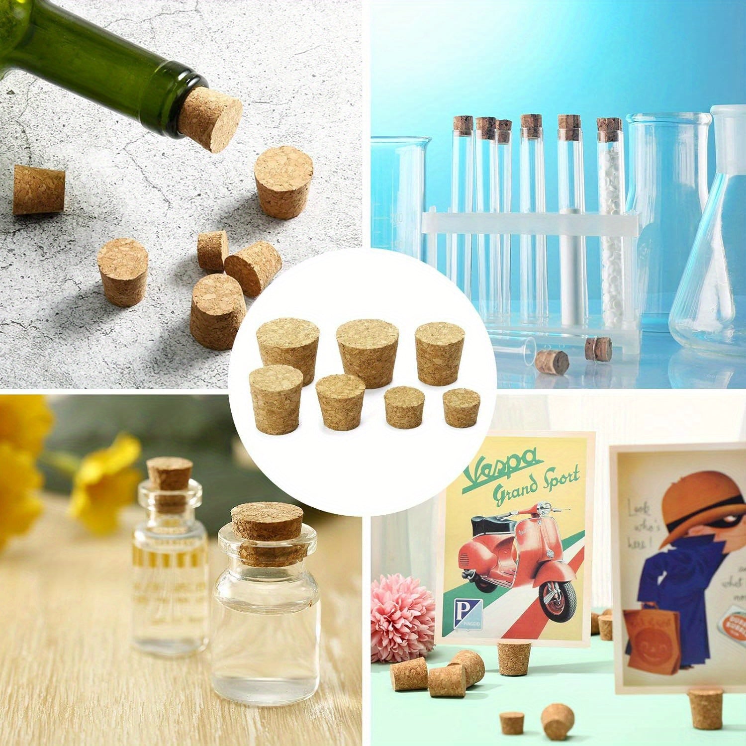 Reusable Wine Bottle Stoppers Set of 10 for Bottles and Bar Accessories
