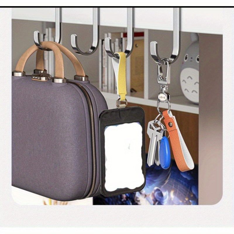 1/2 Metall Seamless Hooks talabalar yotoqxonasida portativ, teshiksiz foydalanish uchun. Oshxona, yotoqxona, hammom yoki ofislar orqasida tartibga solish uchun zanglamaydigan po'latdan yasalgan S-shaklidagi tutqichlar.