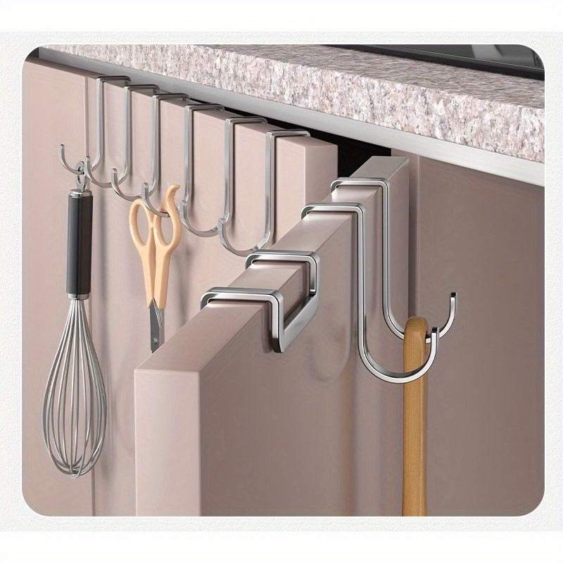 Ganchos en forma de S de acero inoxidable para organización de cocina, baño y armario 1/2 pulgada