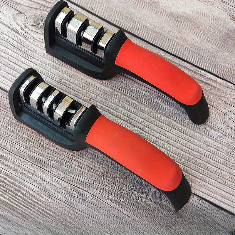 Qoʻlda ishlaydigan pichoq silliqlash vositasi 4 bosqichli, tez va samarali oshxona silliqlash, batareyasiz