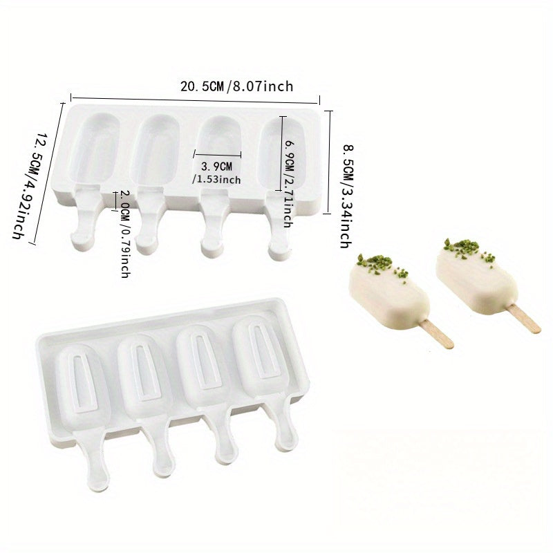 Ice Candy Mold Set Silicone 5-Piece Large and Small for Ice Cream Pudding Chocolate