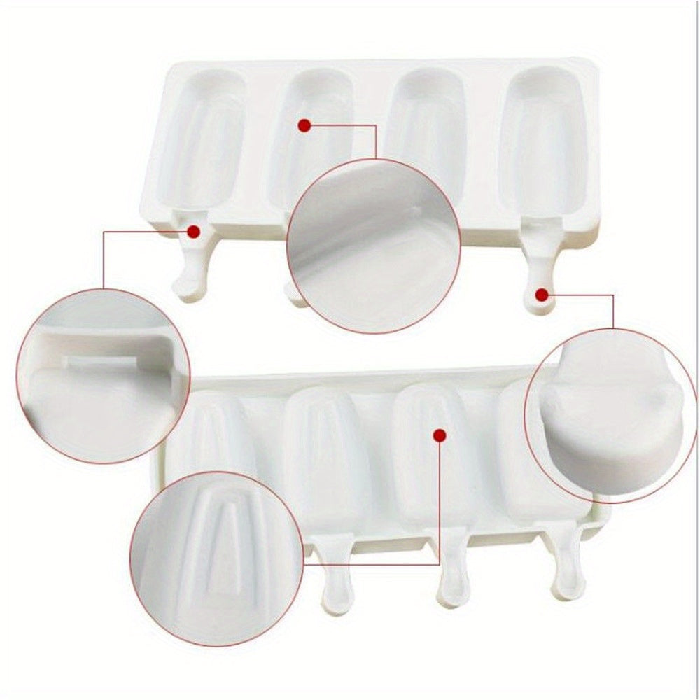 Ice Candy Mold Set Silicone 5-Piece Large and Small for Ice Cream Pudding Chocolate