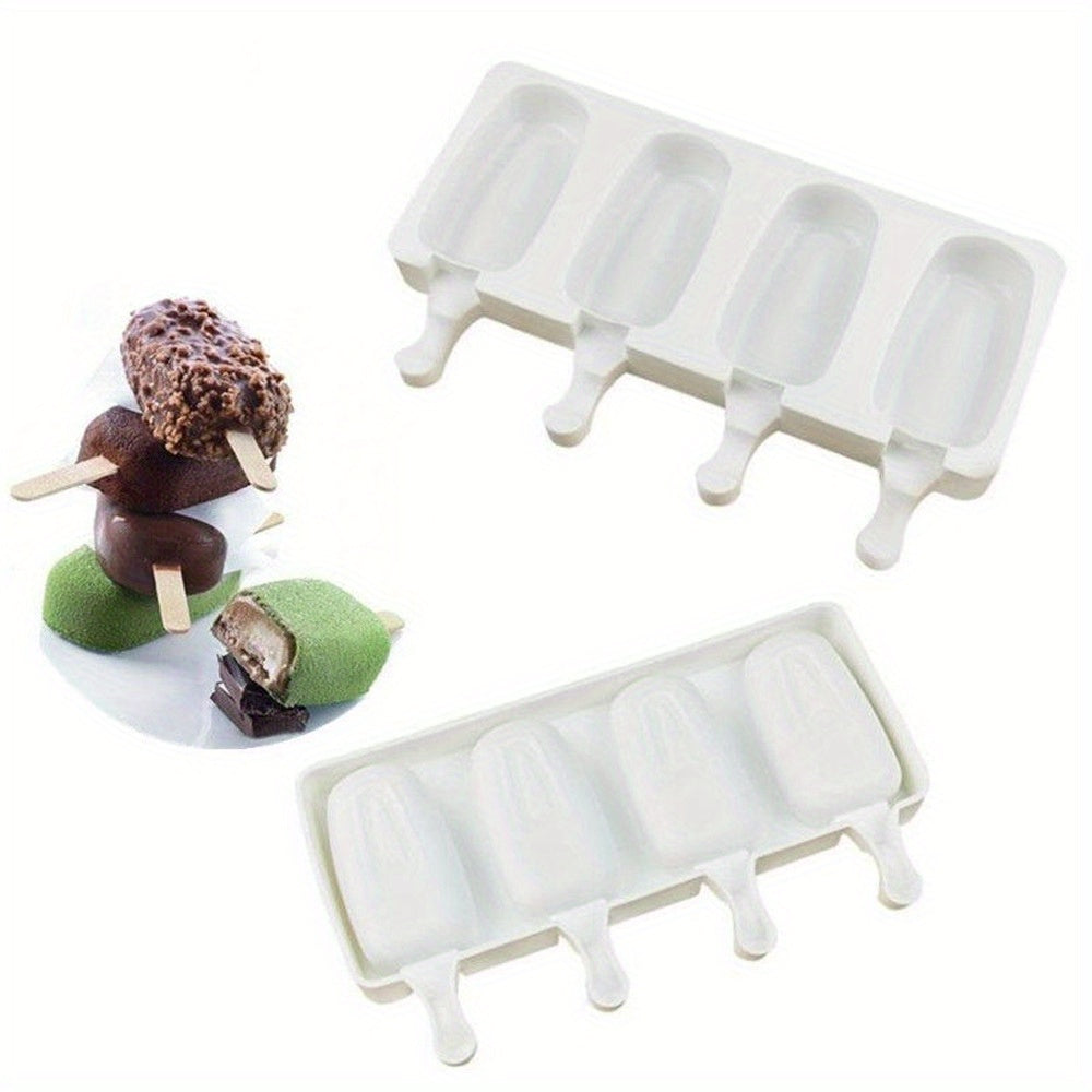 Ice Candy Mold Set Silicone 5-Piece Large and Small for Ice Cream Pudding Chocolate