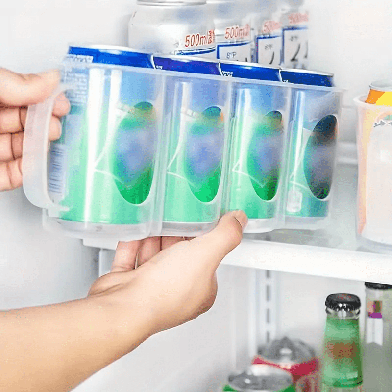 4 bo'lakli shisha plastmassa saqlash qutisi, gazaklar uchun oshxona tashkilotchisi