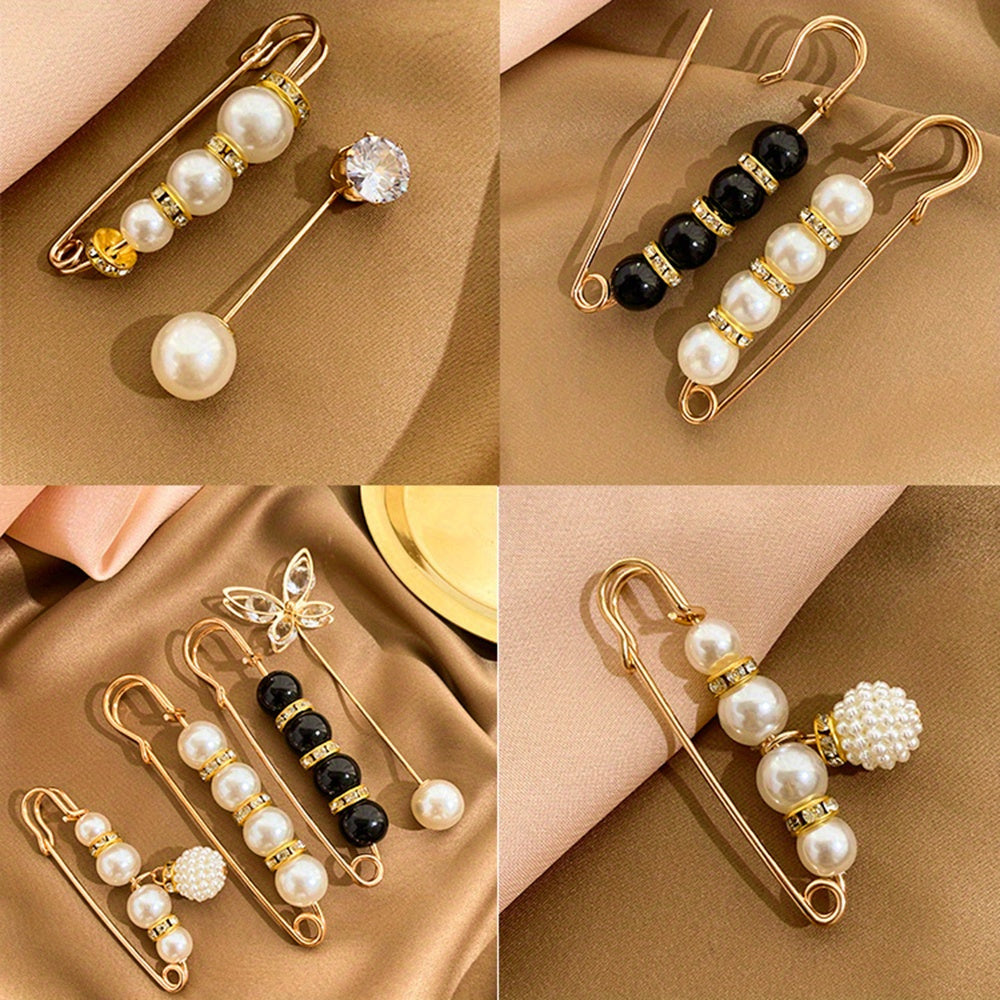 Juego de 13 broches de imitación perla para mujeres accesorios de vestir decoración de ropa