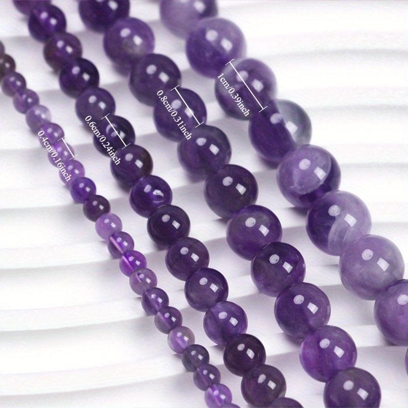 Zargarlik uchun ametist bo'lakchalari 5A Premium Sifat 4mm 6mm 8mm 10mm Satrlar