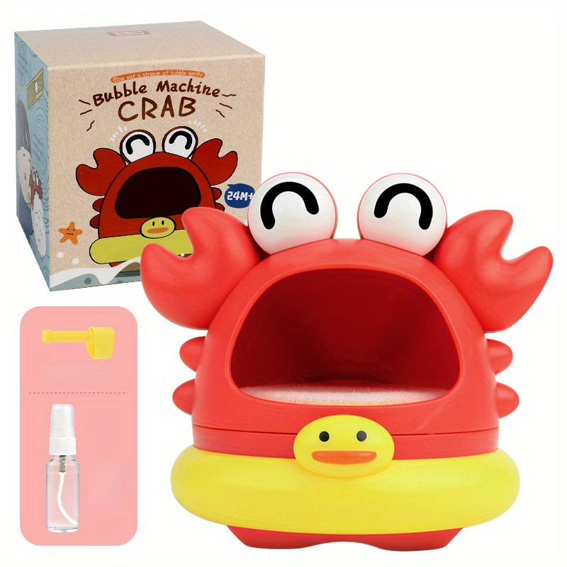 Máquina de burbujas para niños, juguete de agua con tiburón y cangrejo, con generador de espuma