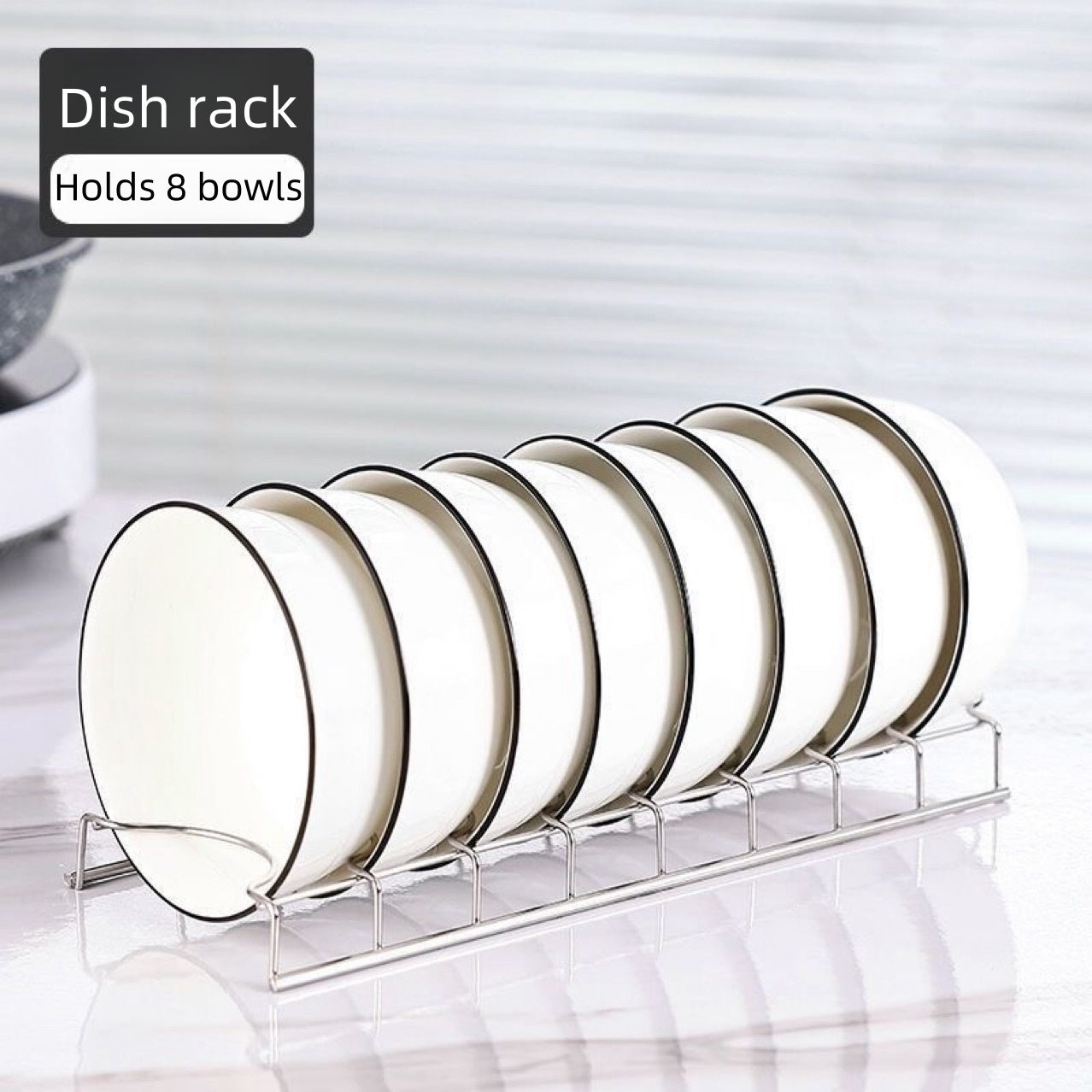 Naychali po'latdan yasalgan idish quruq racki, idishlar va plastinkalar uchun ko'p funksiyali saqlash qutisi, asboblar va idishlar uchun uyda suzish racki, oshxona aksessuarlari uchun countertop shkaf tashkilotchisi