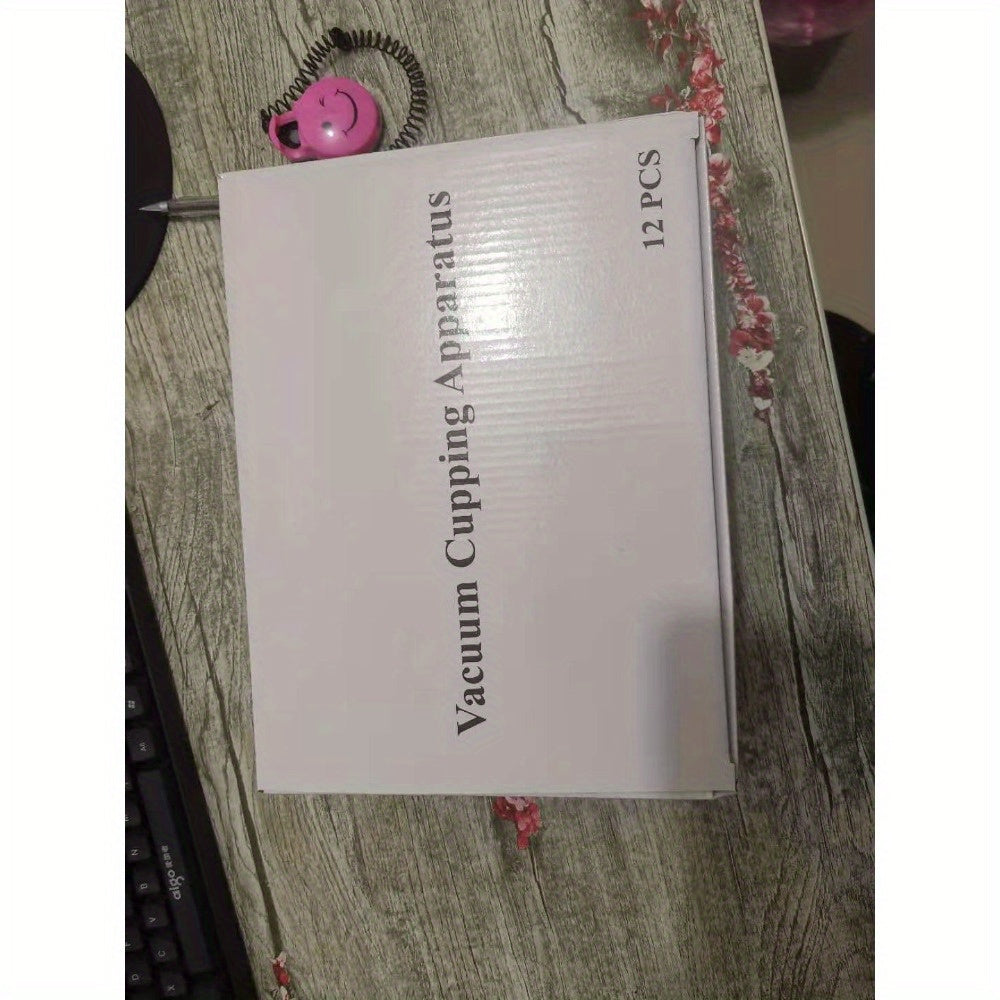 Cupping Therapy Set 12pcs Plastic Massage Cups Manual Pump for Spa Home Use