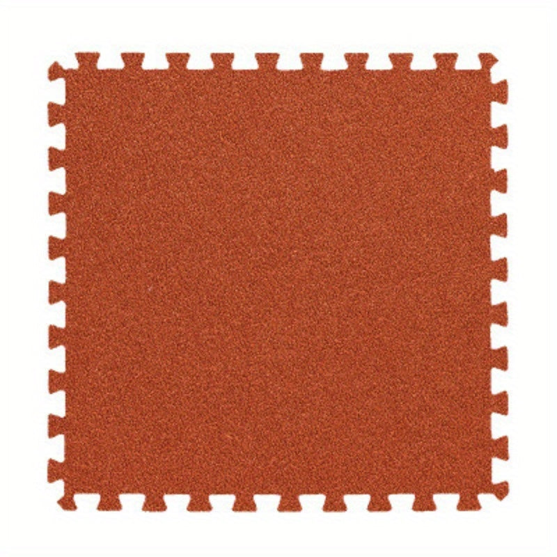 12 ta Plush Foam bir-biriga bog'lanadigan pol matolari to'plami - Sirpanmaydigan, o'yin va ta'lim uchun qulay gilamlar - Yumshoq EVA materialidan tayyorlangan, o'yin maydoni uchun mukammal