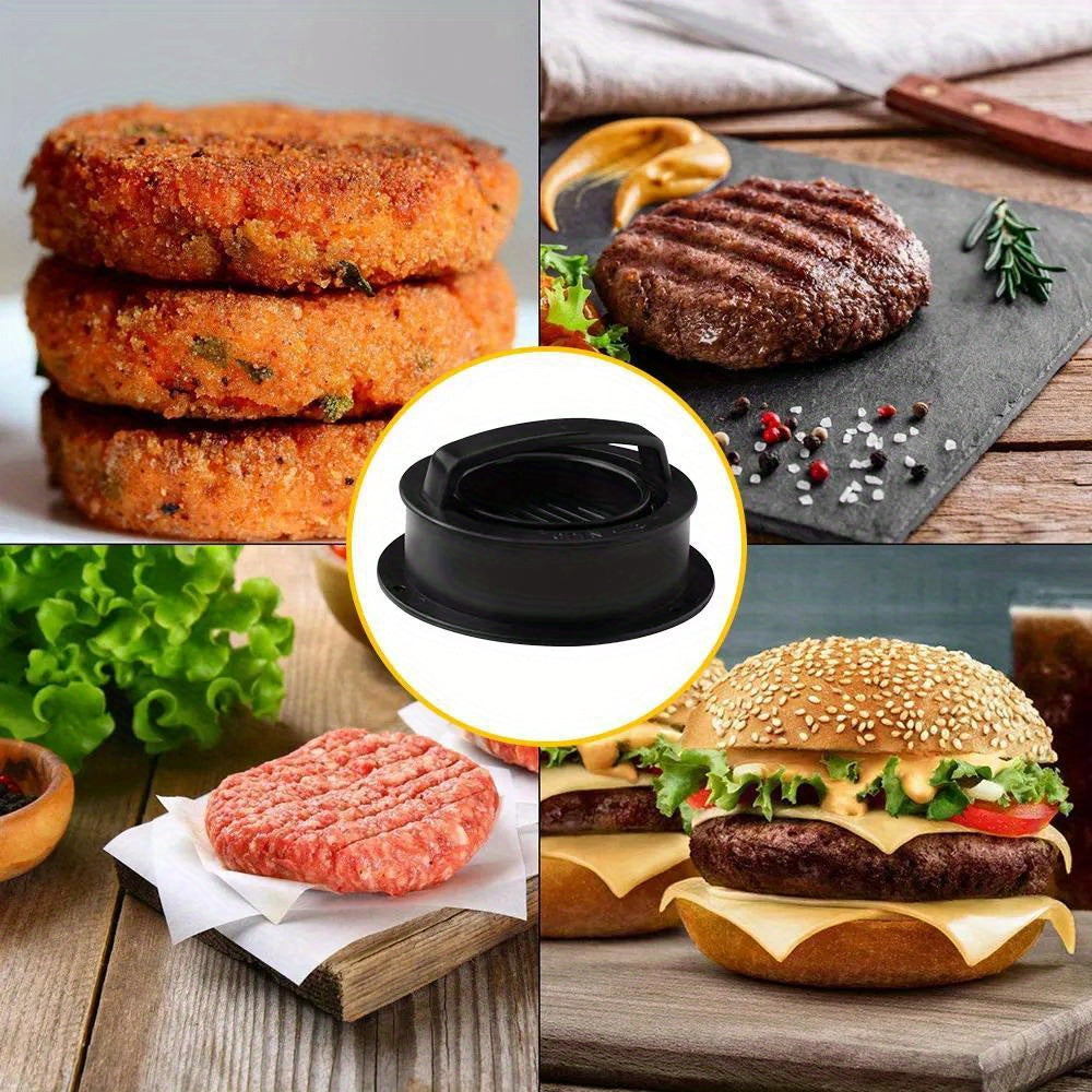 Food-Grade ABS Hamburger Press Non-Stick Meat Patty Maker with Oilpaper Liners