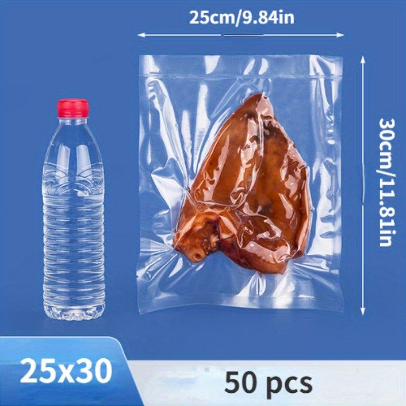 50 Pieces Thickened Mesh Vacuum Sealer Bags for Food Storage and Packaging