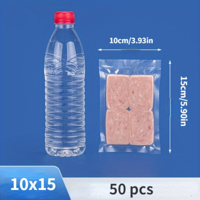 50 Pieces Thickened Mesh Vacuum Sealer Bags for Food Storage and Packaging