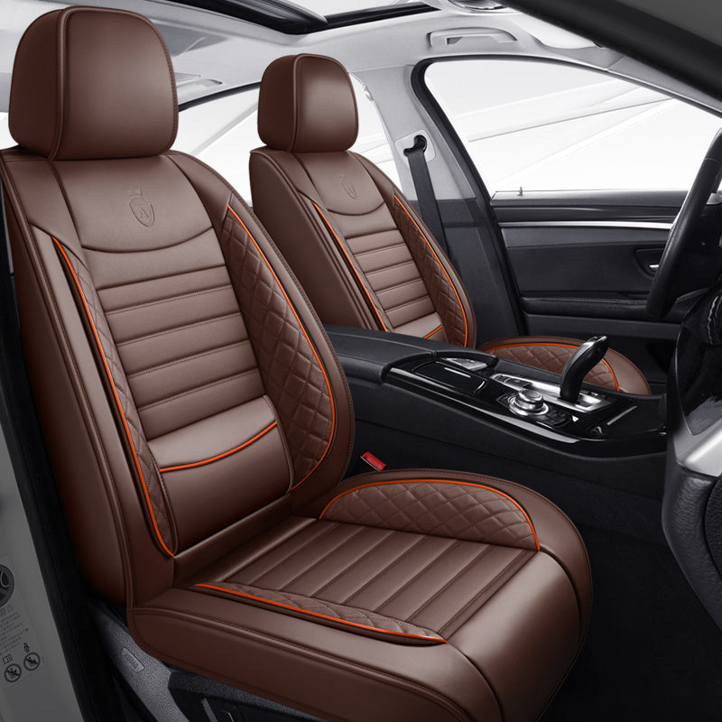 Universal PU teri avtomobil o‘rindiq qoplamasi to‘liq to‘plam, besh kishilik uchun, barcha mavsumlar