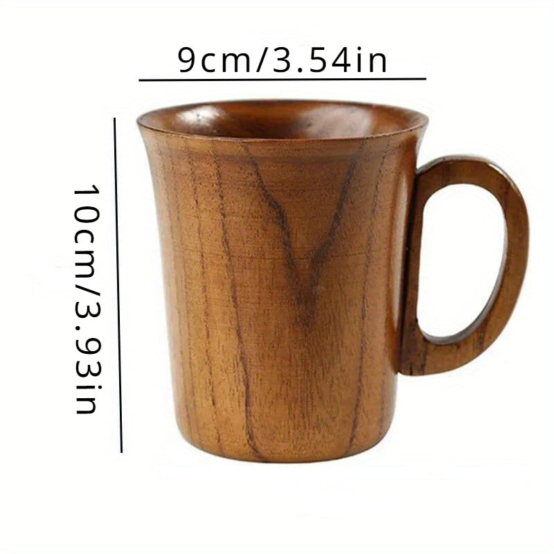Japanese-Style Wooden Mug Heat-Resistant Tea Coffee Beer Drinkware
