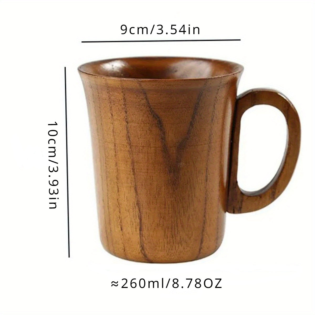 Japanese-Style Wooden Mug Heat-Resistant Tea Coffee Beer Drinkware