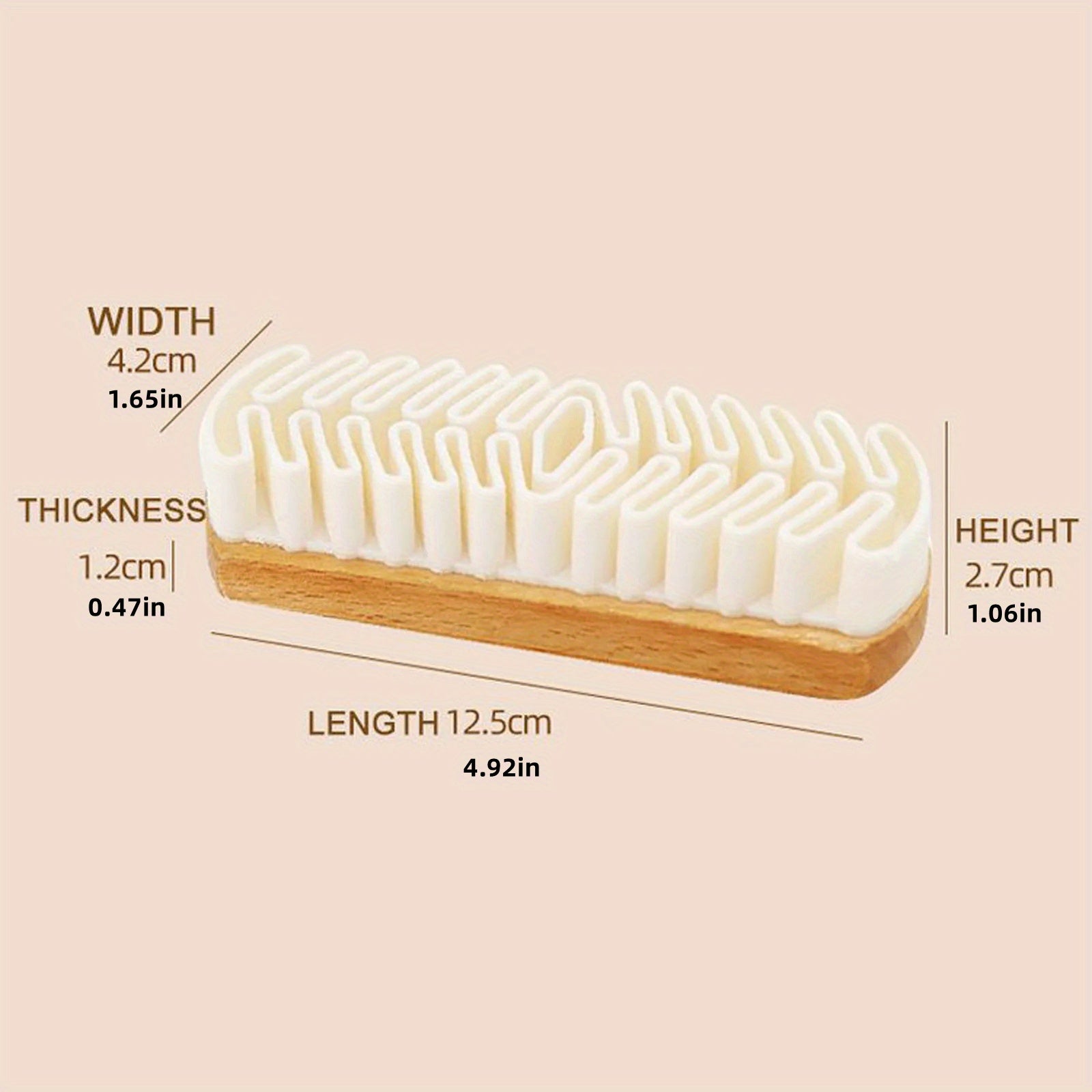White Rubber Crepe Shoe Brush for Suede and Nubuck Leather Cleaning