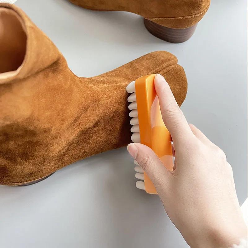 White Rubber Crepe Shoe Brush for Suede and Nubuck Leather Cleaning