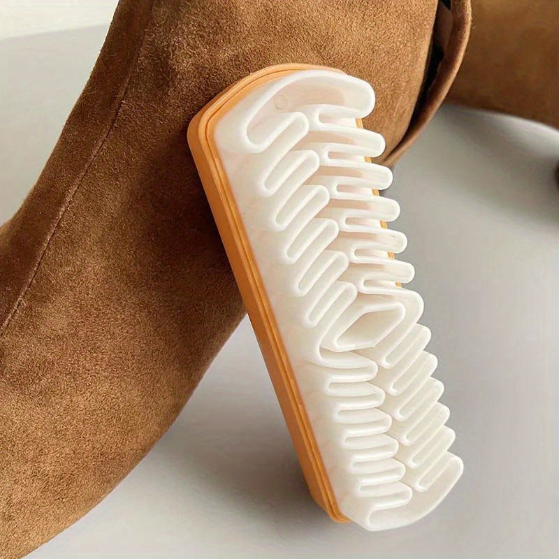 White Rubber Crepe Shoe Brush for Suede and Nubuck Leather Cleaning