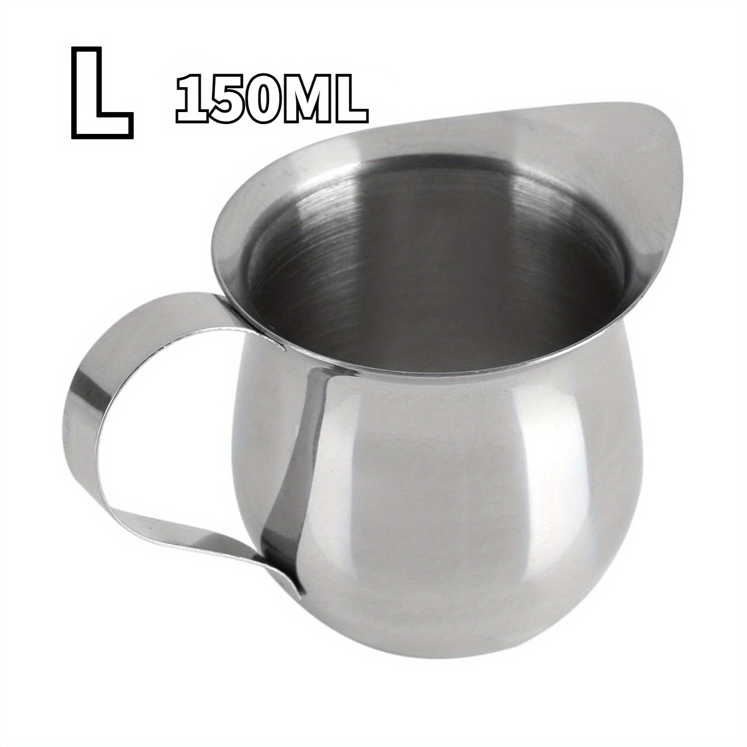 Set of Stainless Steel Milk Frothing Pitchers 4 Sizes for Espresso Steaming and Latte Art