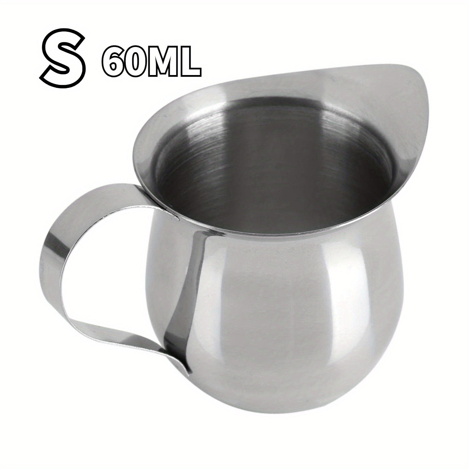 Set of Stainless Steel Milk Frothing Pitchers 4 Sizes for Espresso Steaming and Latte Art
