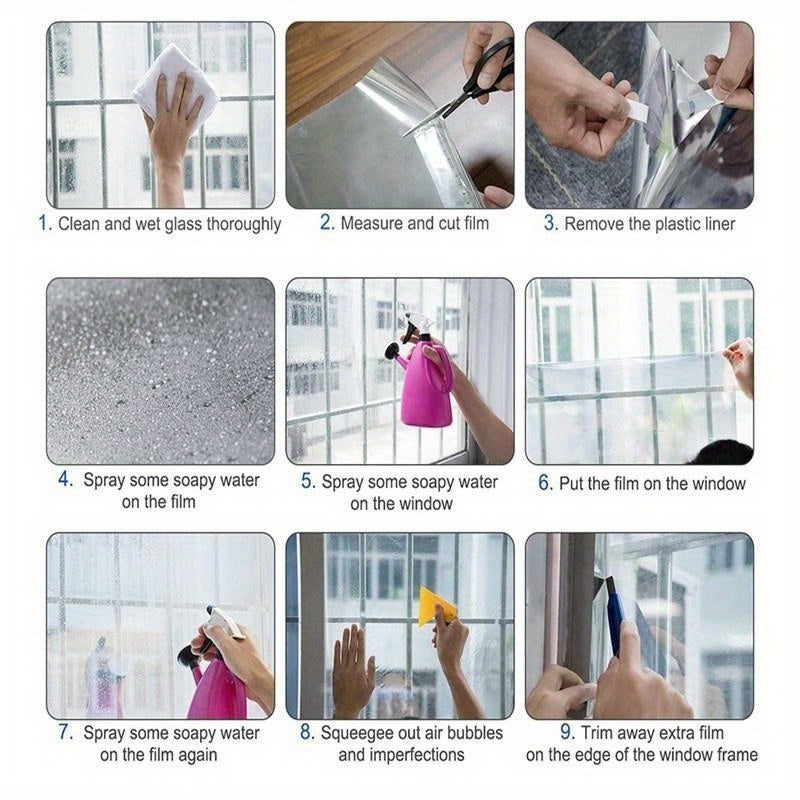 Reflective UV Blocking Window Film for Privacy Heat Control Self-Adhesive
