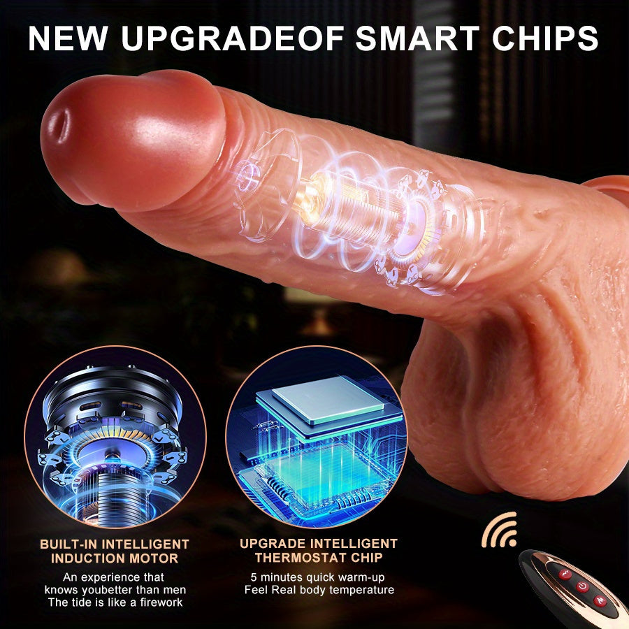 Mujeres Dildo vibrador recargable 4 en 1 de silicona para punto G