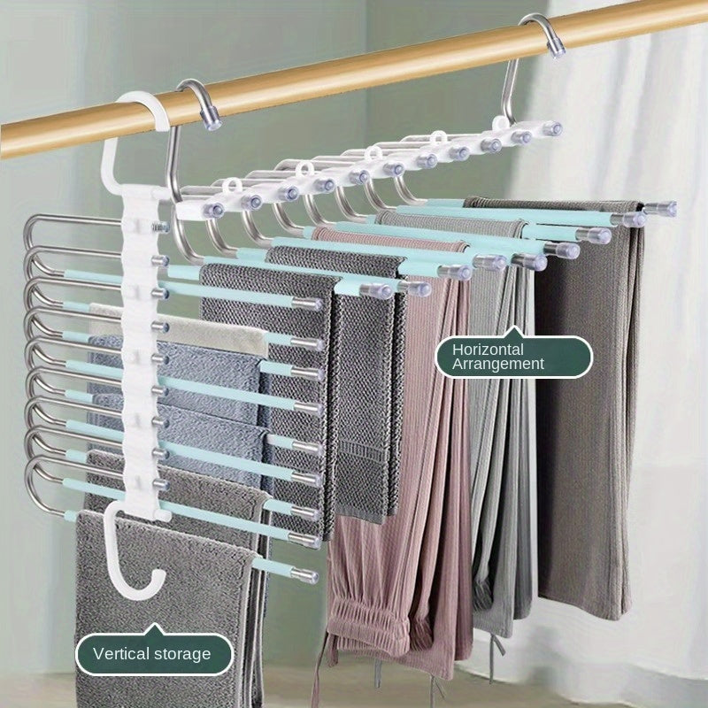 Stainless Steel Pants Hanger Closet Organizer Non-Slip S-Shaped Space Saver