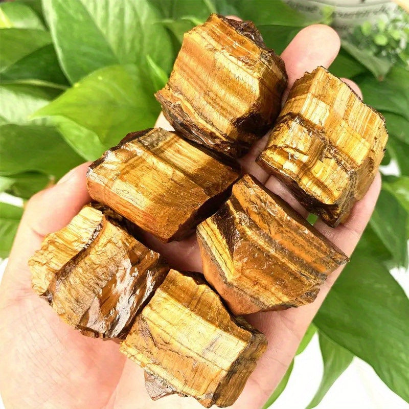 Juego de 3 piedras de ojo de tigre natural cristales sin procesar para regalar y decorar el hogar