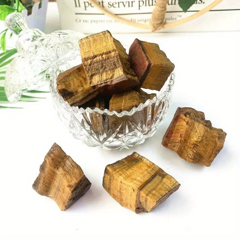 Juego de 3 piedras de ojo de tigre natural cristales sin procesar para regalar y decorar el hogar