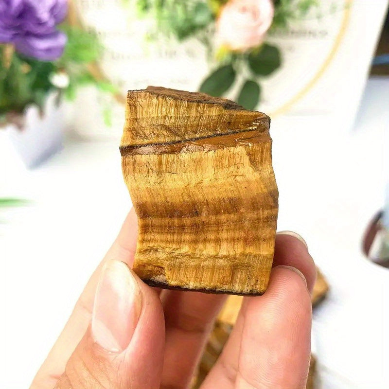 Juego de 3 piedras de ojo de tigre natural cristales sin procesar para regalar y decorar el hogar