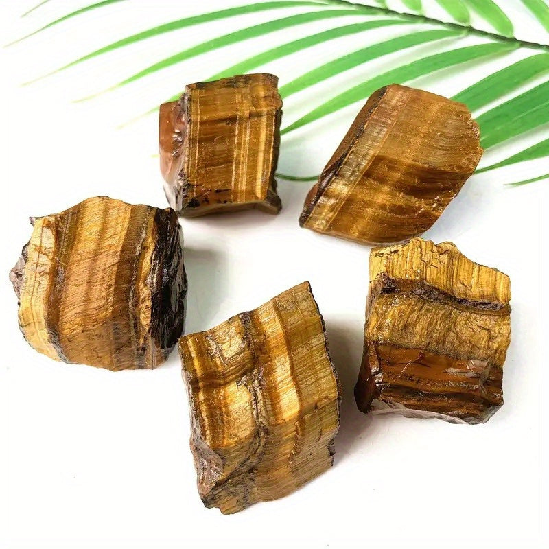 Juego de 3 piedras de ojo de tigre natural cristales sin procesar para regalar y decorar el hogar
