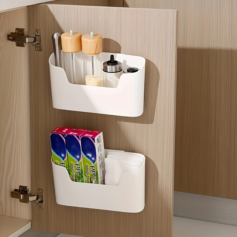 Wall Mounted Storage Organizer for Kitchen Bathroom Office Bedroom No Drilling