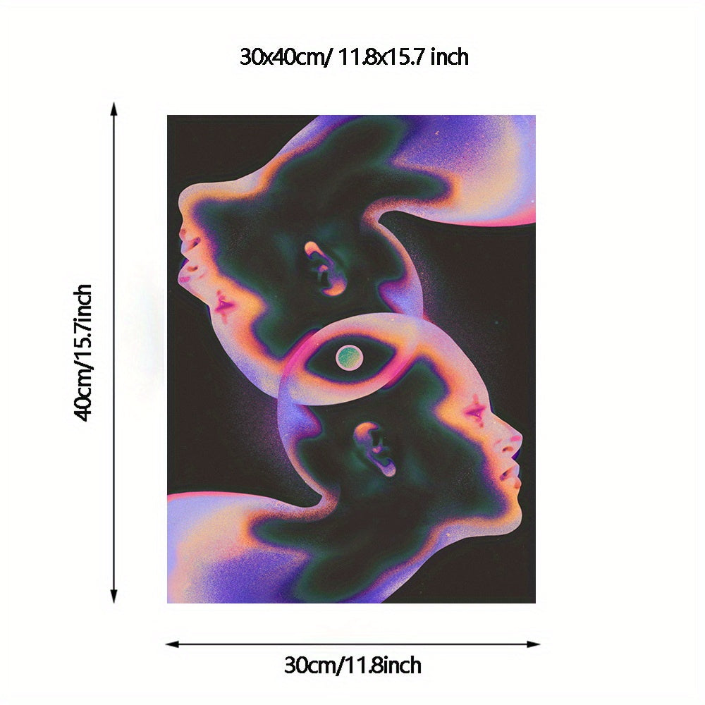 Art Deco Ink devor san'ati ramkasiz kanvas uchun yashash xonasi, yotoqxona, ofis