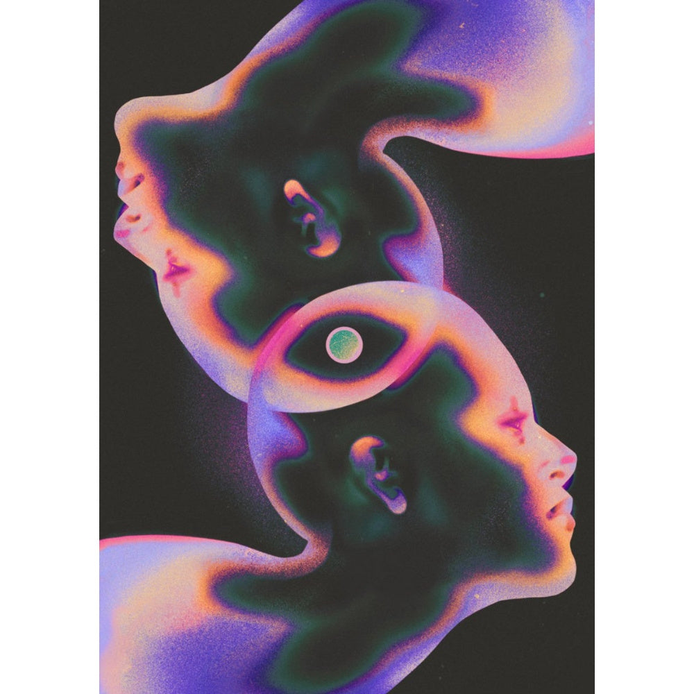 Art Deco Ink devor san'ati ramkasiz kanvas uchun yashash xonasi, yotoqxona, ofis