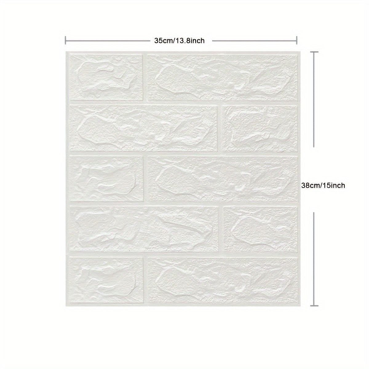 100-Pack Self-Adhesive 3D Wall Tile Stickers Waterproof Foam for Kitchen Bathroom Living Room Decor