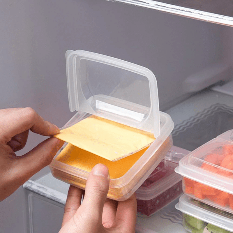 Refrigerator Organizer Clear Storage Box for Butter and Cheese Kitchen Essentials
