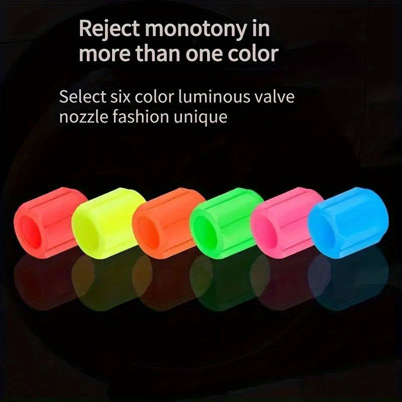 24/16 Pieces Glowing Valve Caps for Car Motorcycle Bicycle Wheels
