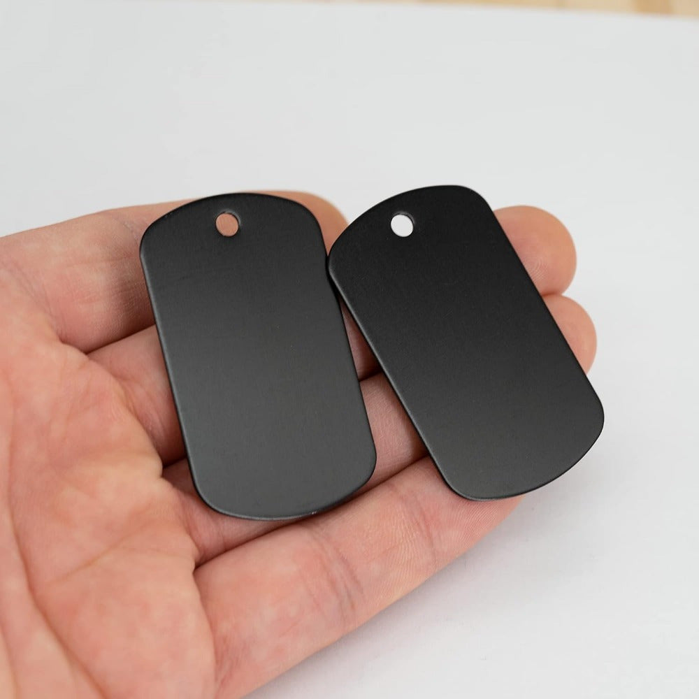 Pack of 50 Anodized Aluminum Engraving Blanks for Stamping and Jewelry Making