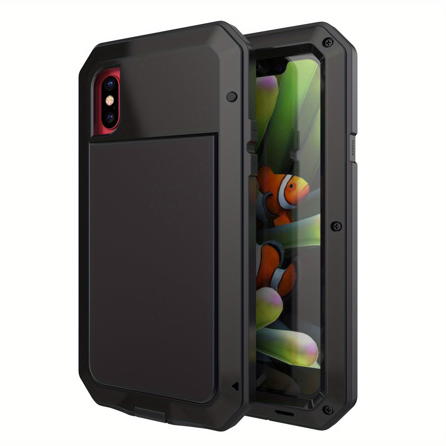 Прочный металлический чехол для телефона с встроенной защитой стеклянного экрана для моделей iPhone