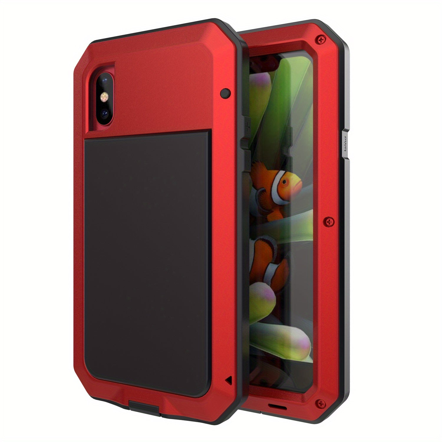 Прочный металлический чехол для телефона с встроенной защитой стеклянного экрана для моделей iPhone