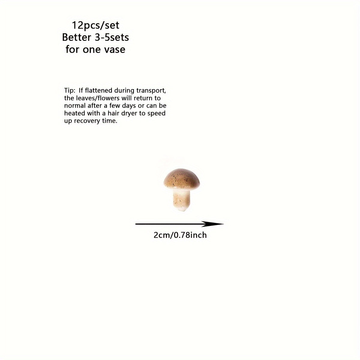 Artificial Foam Mushrooms 12pcs Dark Brown White Spots 1.98cm for Crafts Weddings Parties Decor