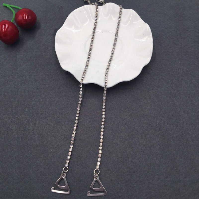 2 Pieces Rhinestone Shoulder Straps for Lingerie and Bras Adjustable Sparkling Embellishments